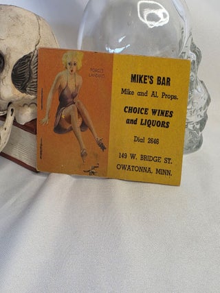 WWII era Bar Advertisement Notepad Mike's Bar Owatonna, MN