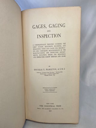 Gages, Gaging and Inspection