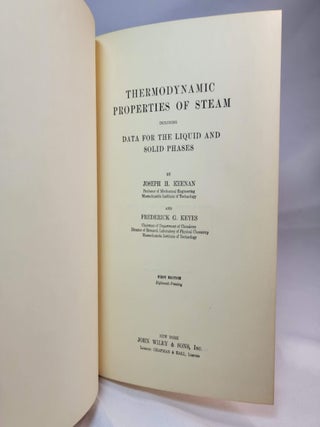 Thermodynamic Properties of Steam Including Data for the Liquid and Solid Phases.